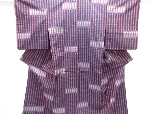 JAPANESE KIMONO / TSUMUGI / WOVEN STRIPE